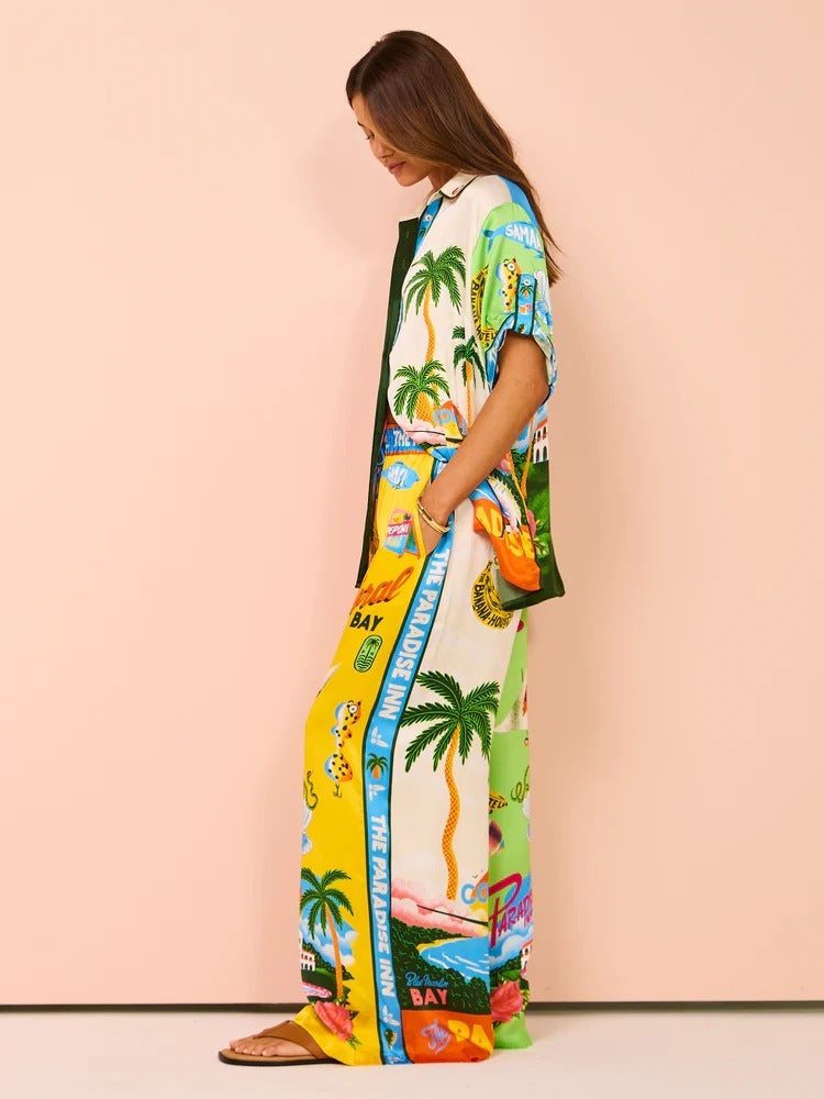 Women's Color-Block Casual Tethered Suit