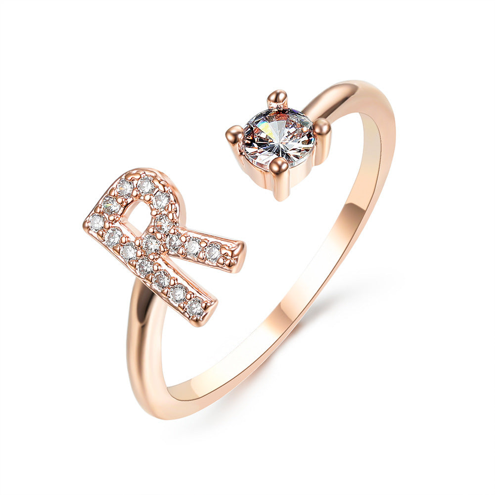 Unique / Elegant Adjustable Initial 26 rings