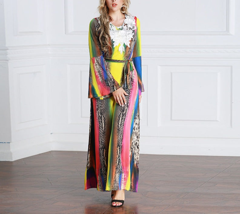 Stylish Women's Vibrantly Printed Maxi Dress