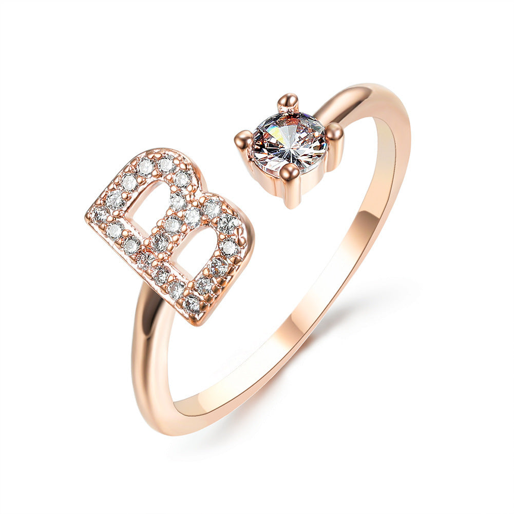 Unique / Elegant Adjustable Initial 26 rings