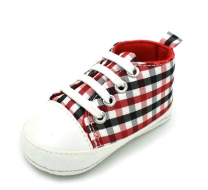 Rainbow canvas soft bottom baby shoes