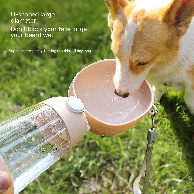 All in One Portable Outdoor Dog Water Bottle/ Container/ Meal Dispenser