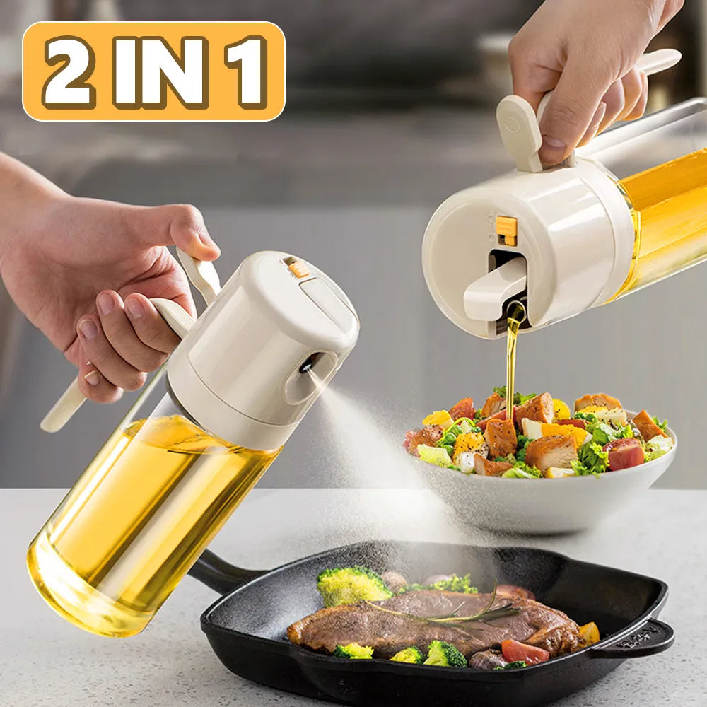 2 In 1 Oil Sprayer Bottle / Dispenser Bottle