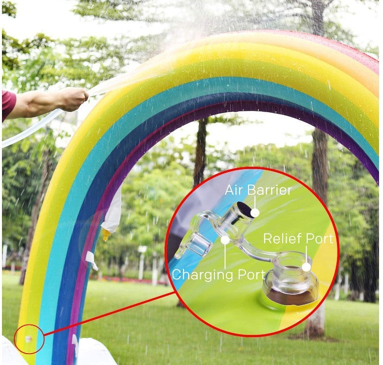 Rainbow-Shaped Inflatable Water Sprinkler