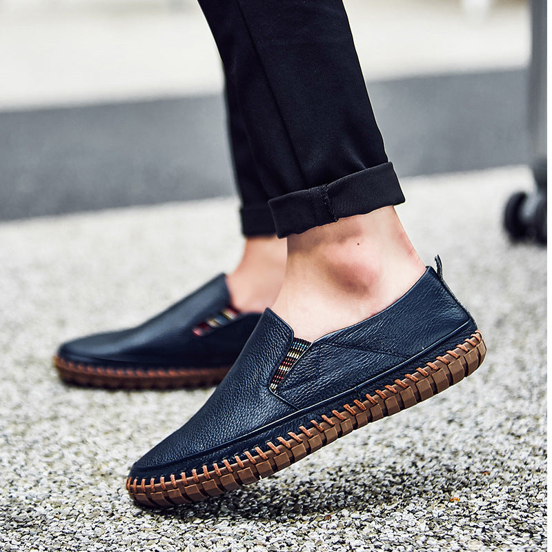 Men's Casual Business Shoes Crafted from First Layer Cowhide Leather