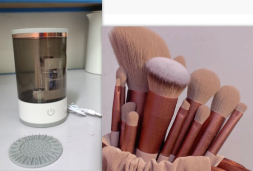 Compact Electric Makeup Brush Cleaner for Women: USB Charged, Auto-Cleaning, Perfect for Eye Shadow Brushes & Cosmetics
