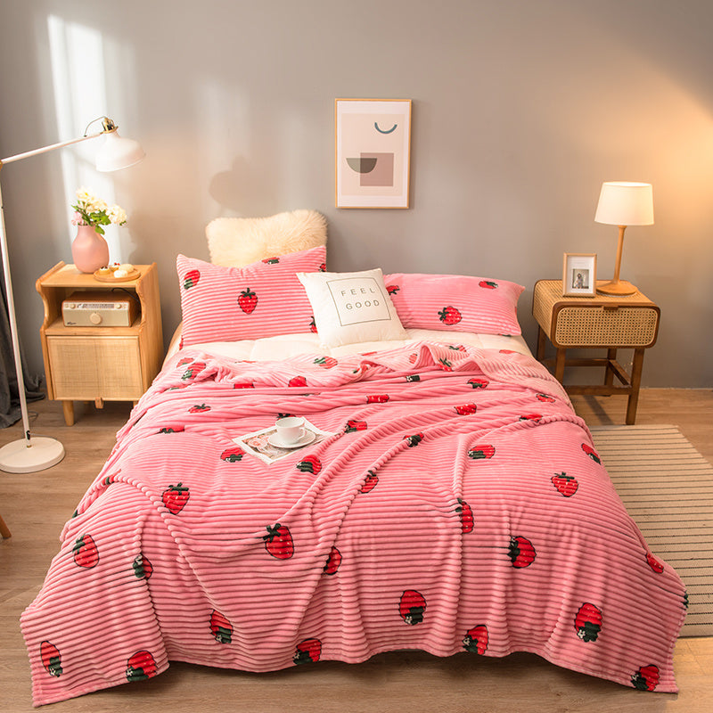 Multi-colour Soft Fleece Flannel Blanket /Spring/Autumn Blanket