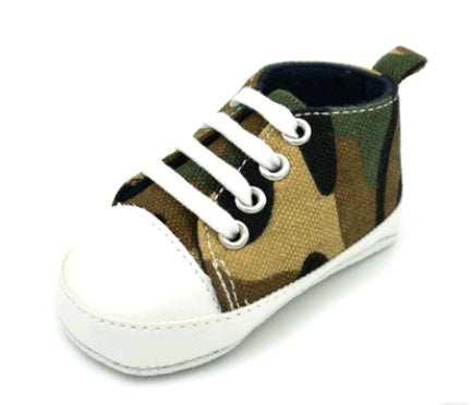 Rainbow canvas soft bottom baby shoes