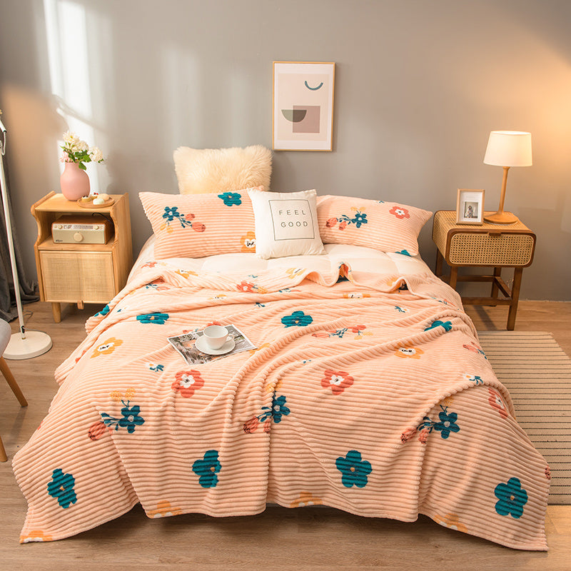 Multi-colour Soft Fleece Flannel Blanket /Spring/Autumn Blanket