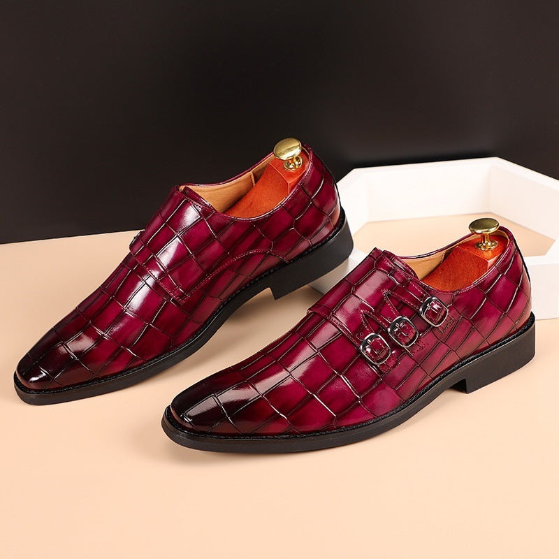 Men's Plus Size Leather Business Shoes: All-Match Style with Breathable Comfort