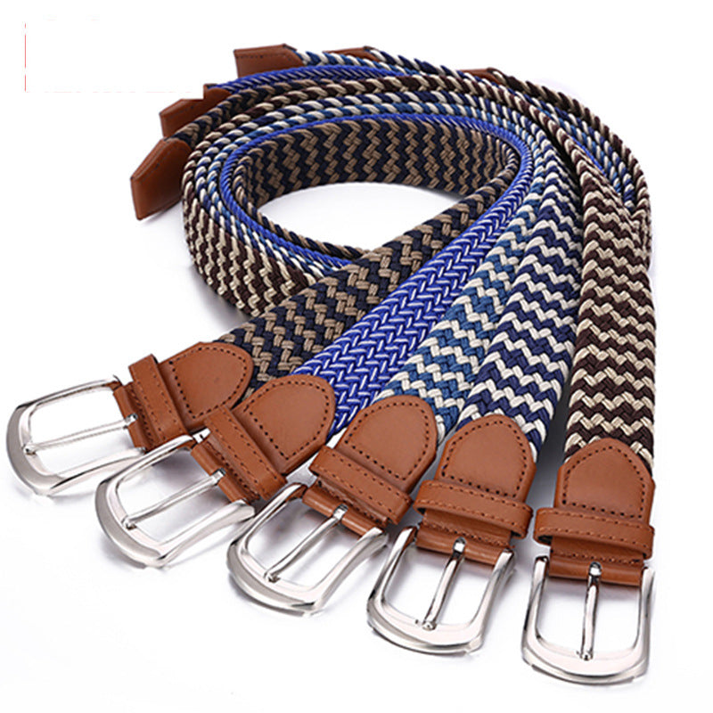 Men's Belt Unisex Braided Elastic Belt