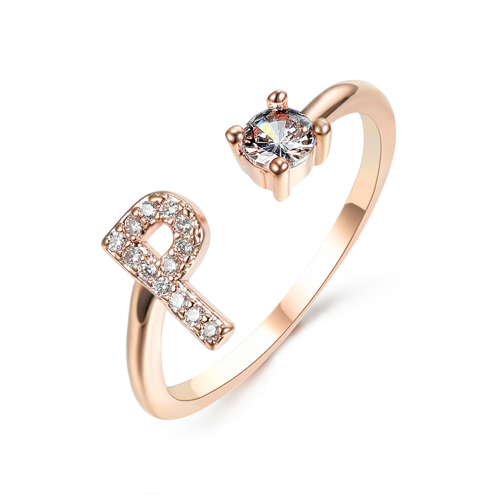 Unique / Elegant Adjustable Initial 26 rings