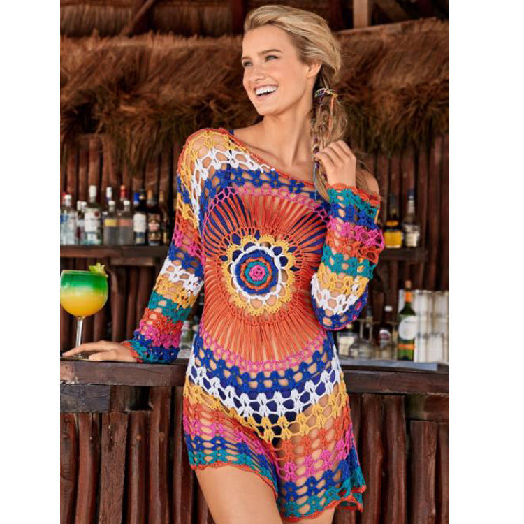 Summer vibe knitted blouse / Beach wear clothing