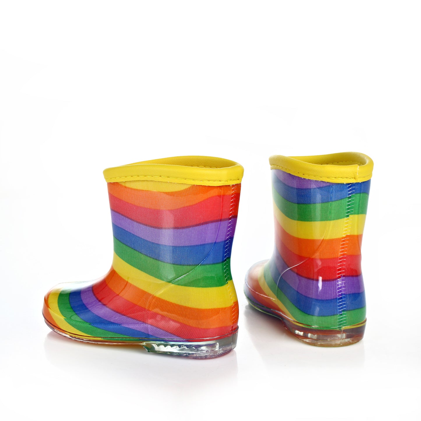 Unisex Crystal Jelly Rain Boots in Rainbow Color