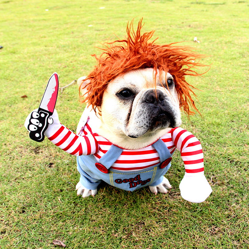 Pet Halloween Costume / Dog Funny Clothes /Adjustable Cosplay /Scary Costume