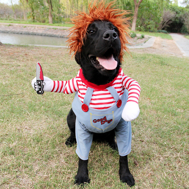 Pet Halloween Costume / Dog Funny Clothes /Adjustable Cosplay /Scary Costume