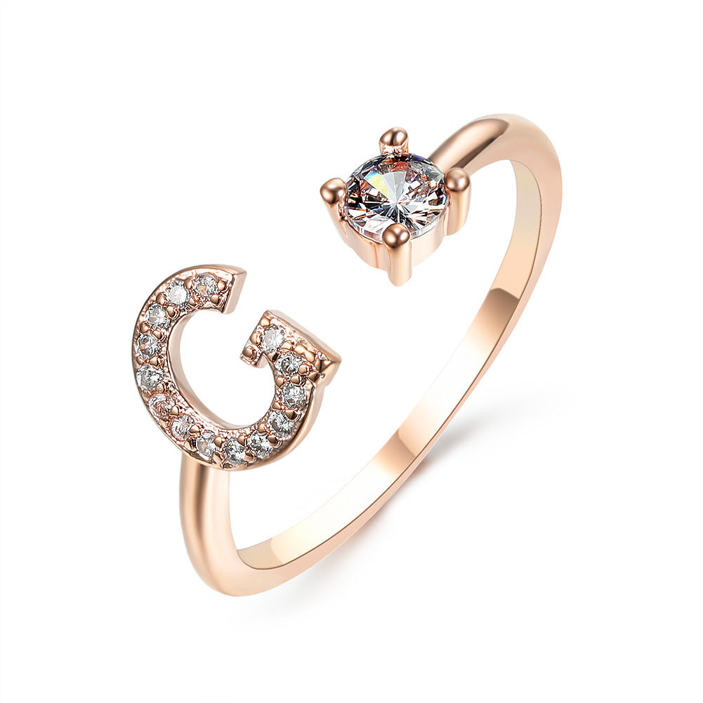 Unique / Elegant Adjustable Initial 26 rings