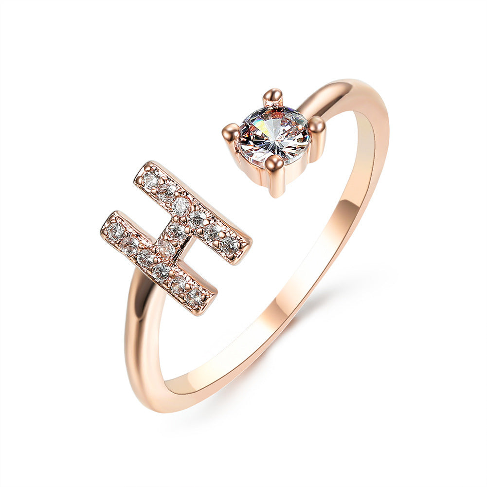 Unique / Elegant Adjustable Initial 26 rings