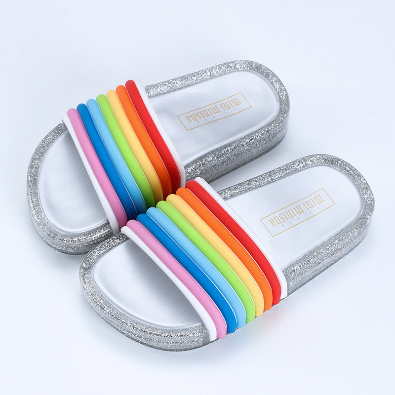Children's rainbow shoes slippers