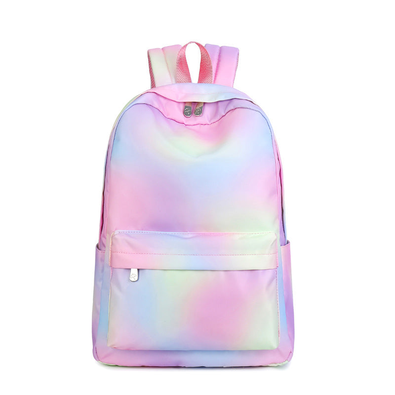 Rainbow Three - piece backpack girl