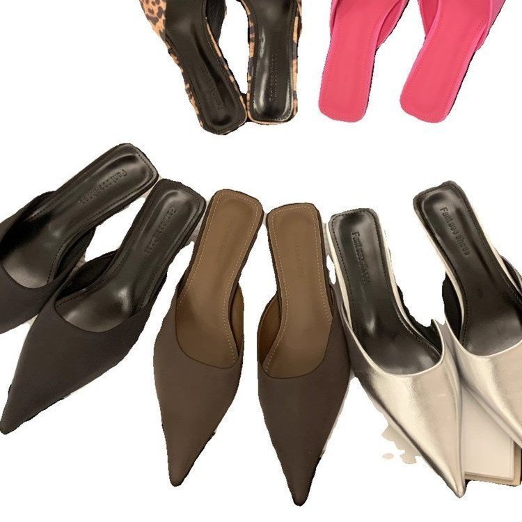 Women's Low Heel Square Toe Shaped Sandals
