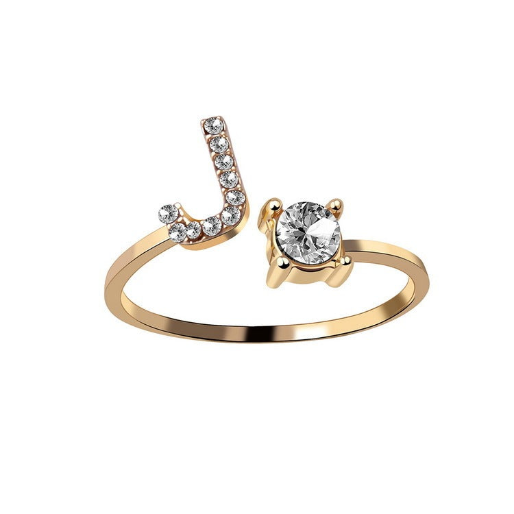 Unique / Elegant Adjustable Initial 26 rings
