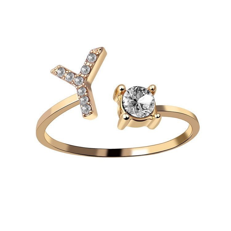 Unique / Elegant Adjustable Initial 26 rings