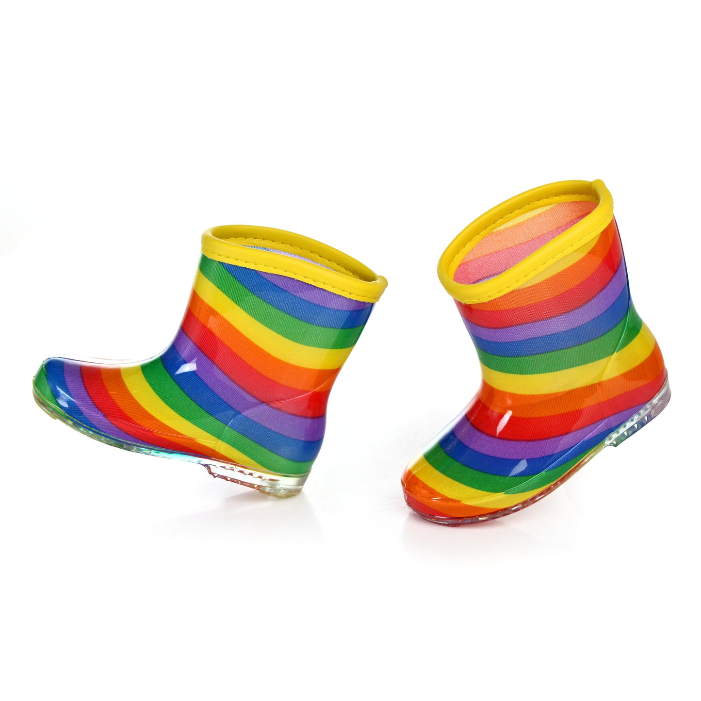Unisex Crystal Jelly Rain Boots in Rainbow Color
