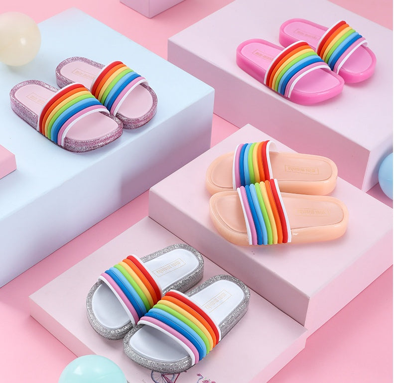 Children's rainbow shoes slippers