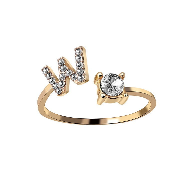 Unique / Elegant Adjustable Initial 26 rings