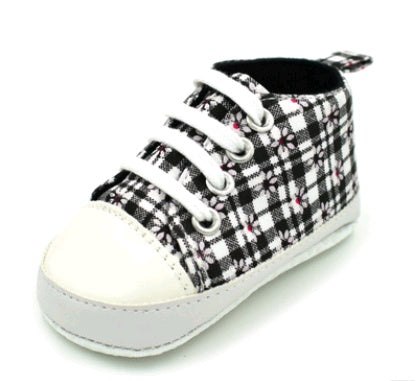 Rainbow canvas soft bottom baby shoes