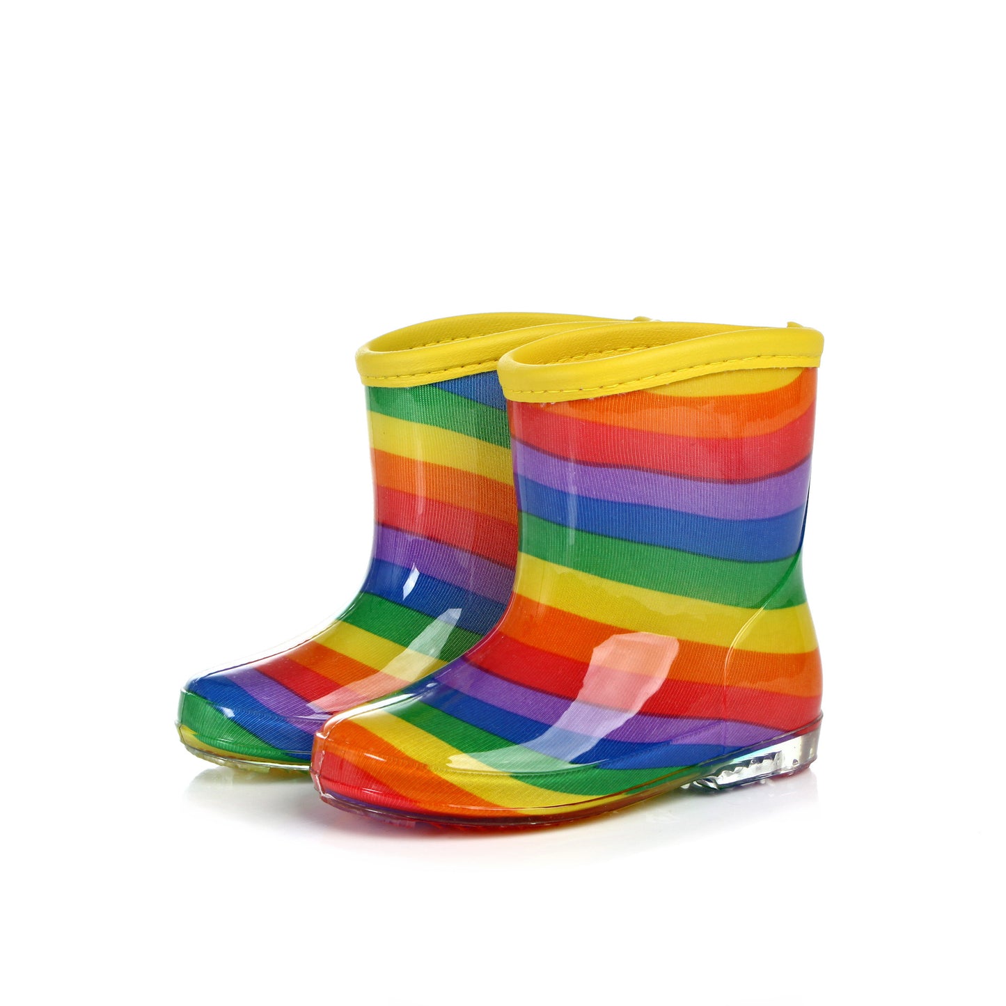 Unisex Crystal Jelly Rain Boots in Rainbow Color