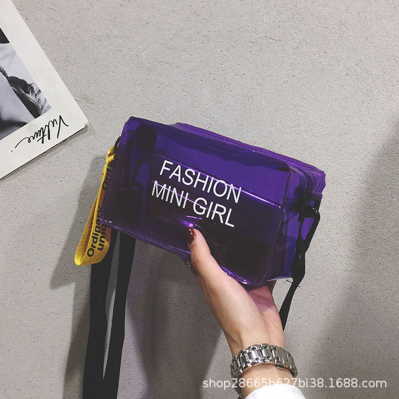 Fashionable Trend: Transparent Square Jelly Bag for Shoulder or Crossbody Wear