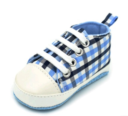 Rainbow canvas soft bottom baby shoes