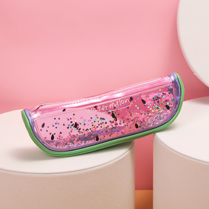 Rainbow Glitter Pencil Case