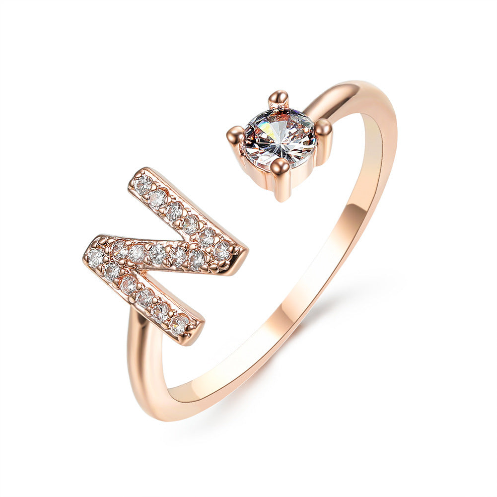 Unique / Elegant Adjustable Initial 26 rings