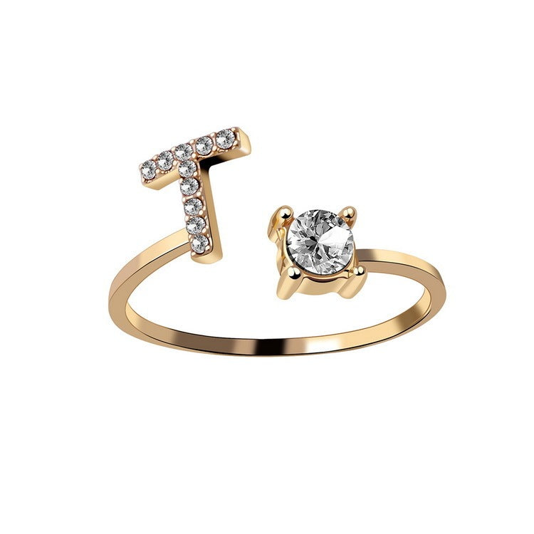 Unique / Elegant Adjustable Initial 26 rings