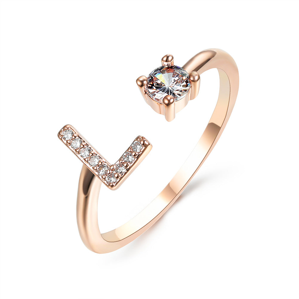 Unique / Elegant Adjustable Initial 26 rings
