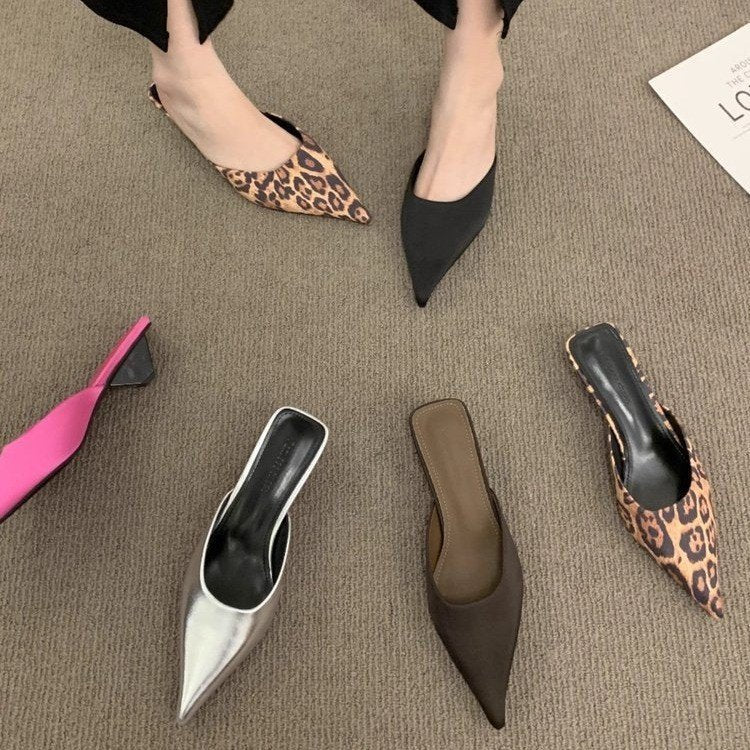 Women's Low Heel Square Toe Shaped Sandals