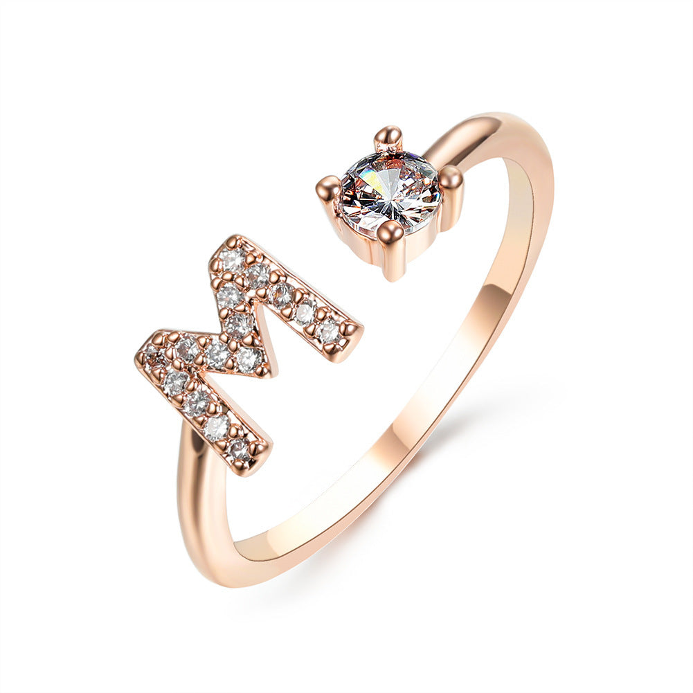 Unique / Elegant Adjustable Initial 26 rings