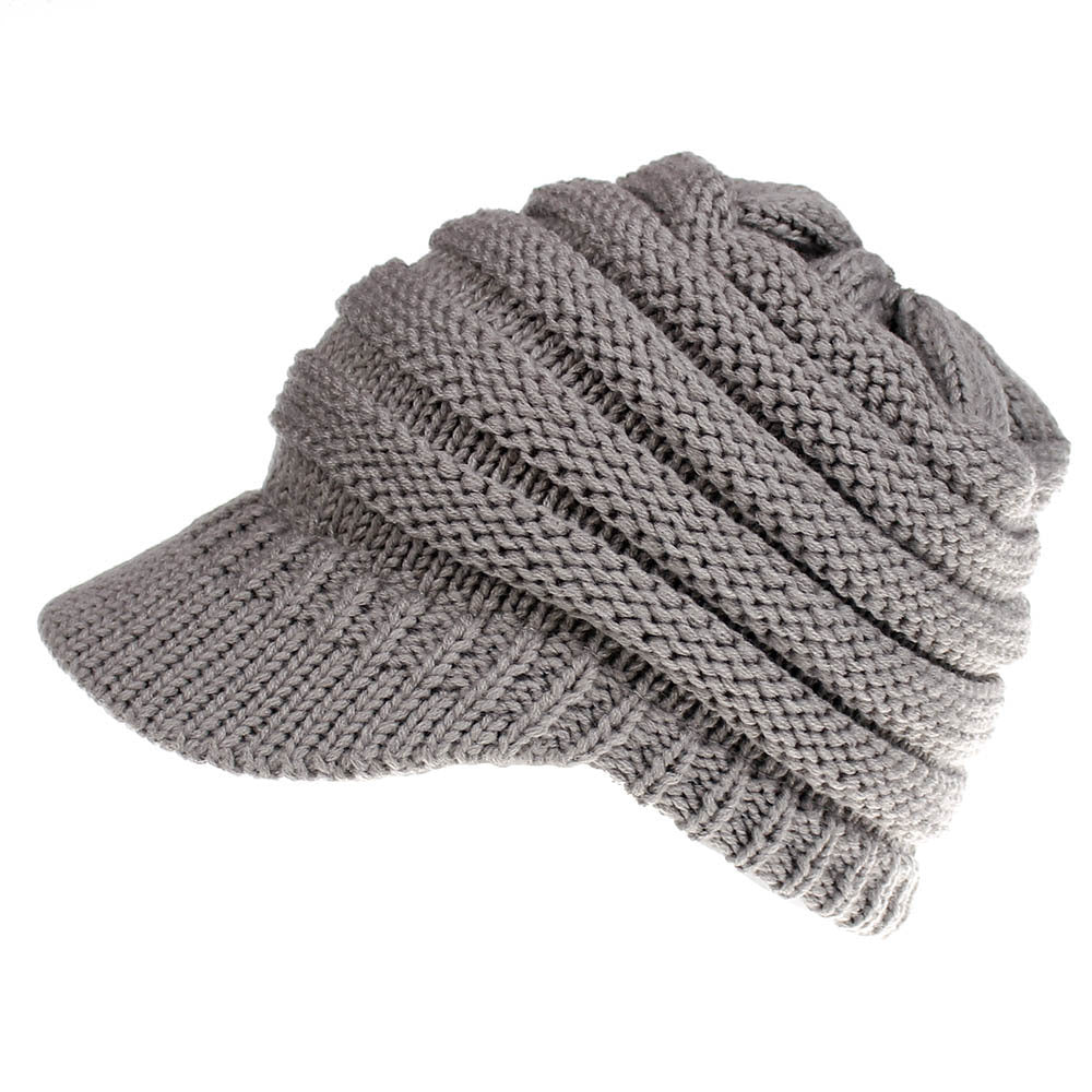 Soft Knitted Ponytail Beanies for Women, Perfect for Autumn and Winter, Providing Warmth and Style
