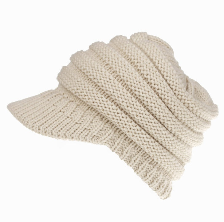 Soft Knitted Ponytail Beanies for Women, Perfect for Autumn and Winter, Providing Warmth and Style