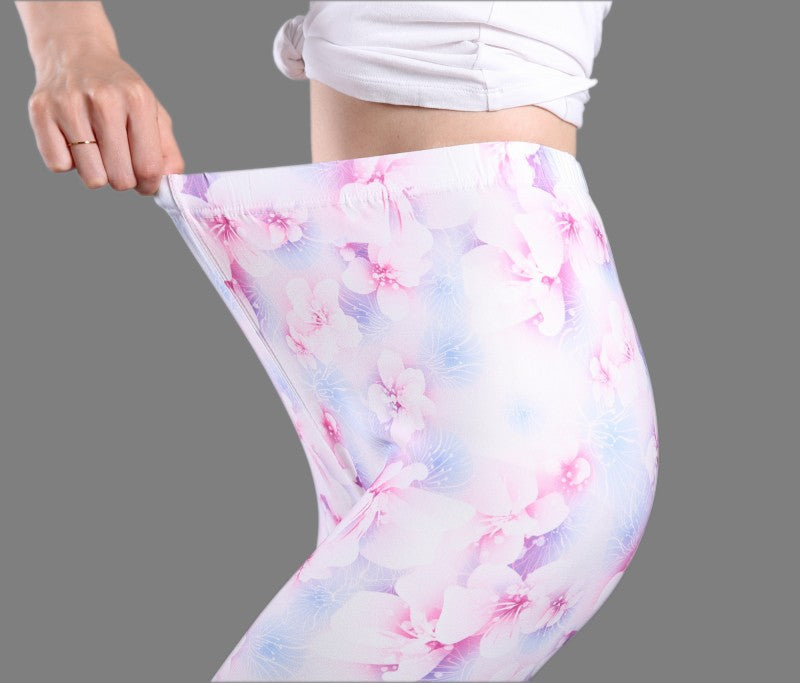 Elastic Printed Leggings