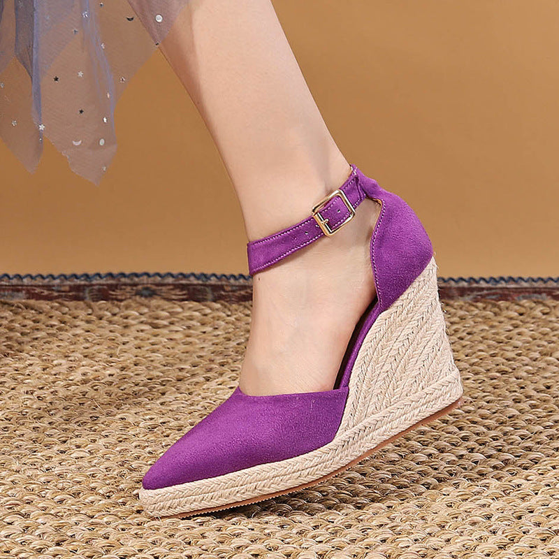 Women's Pointed Toe / Wedge Pumps Platform / High Heel Hollow Shoes