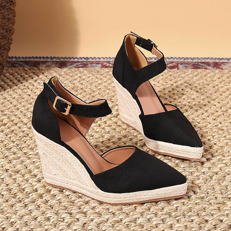 Women's Pointed Toe / Wedge Pumps Platform / High Heel Hollow Shoes