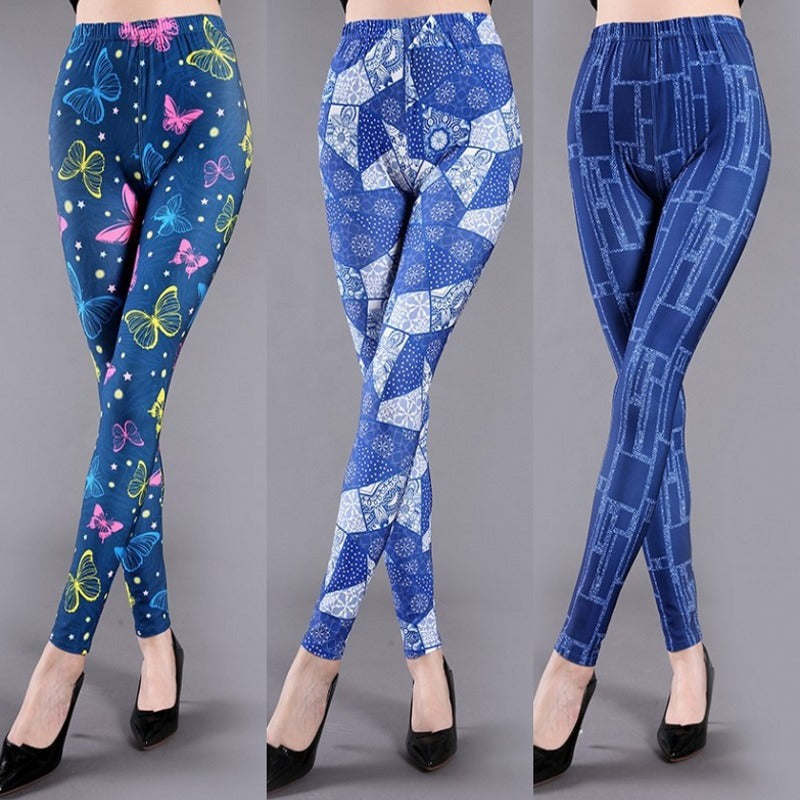 Elastic Printed Leggings