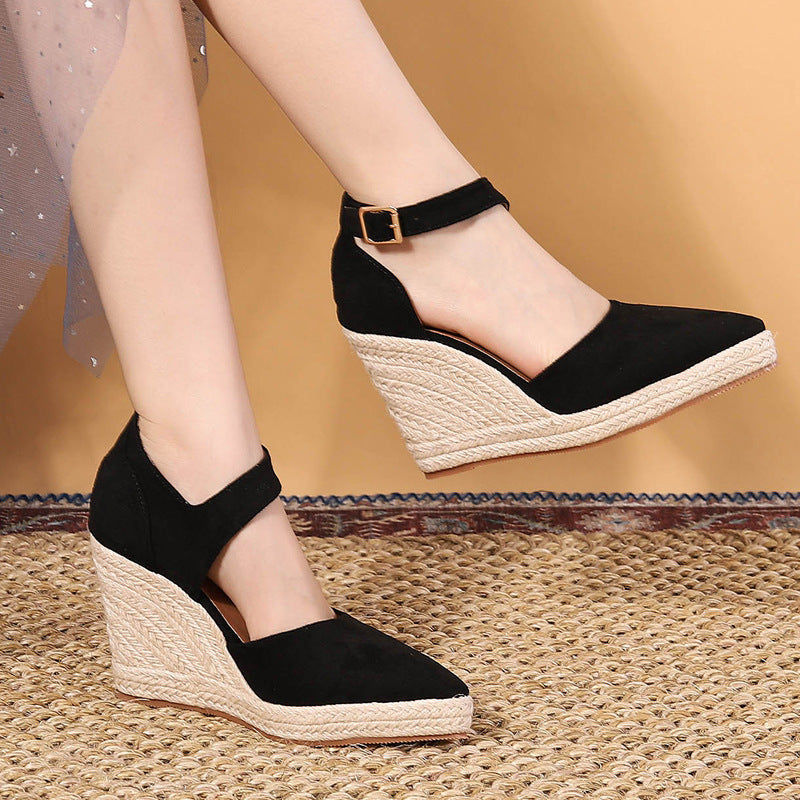 Women's Pointed Toe / Wedge Pumps Platform / High Heel Hollow Shoes
