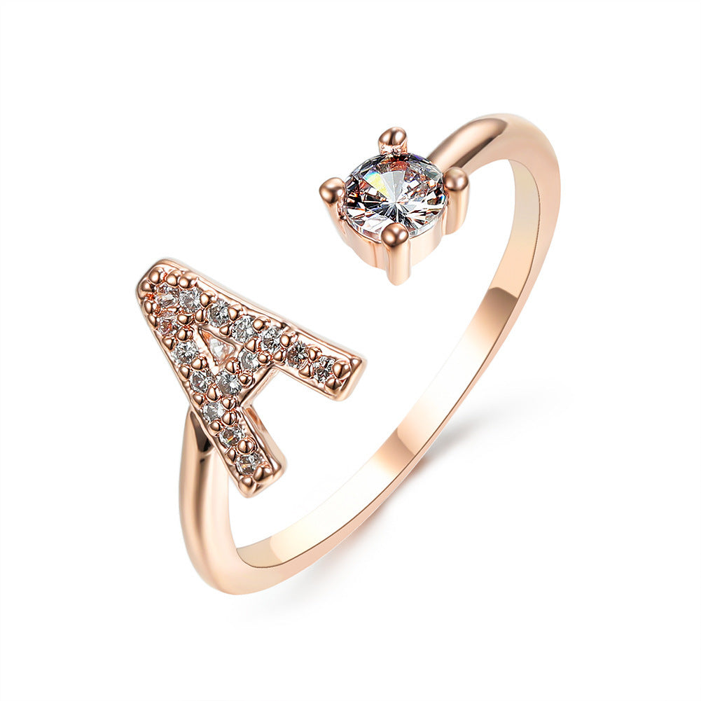 Unique / Elegant Adjustable Initial 26 rings