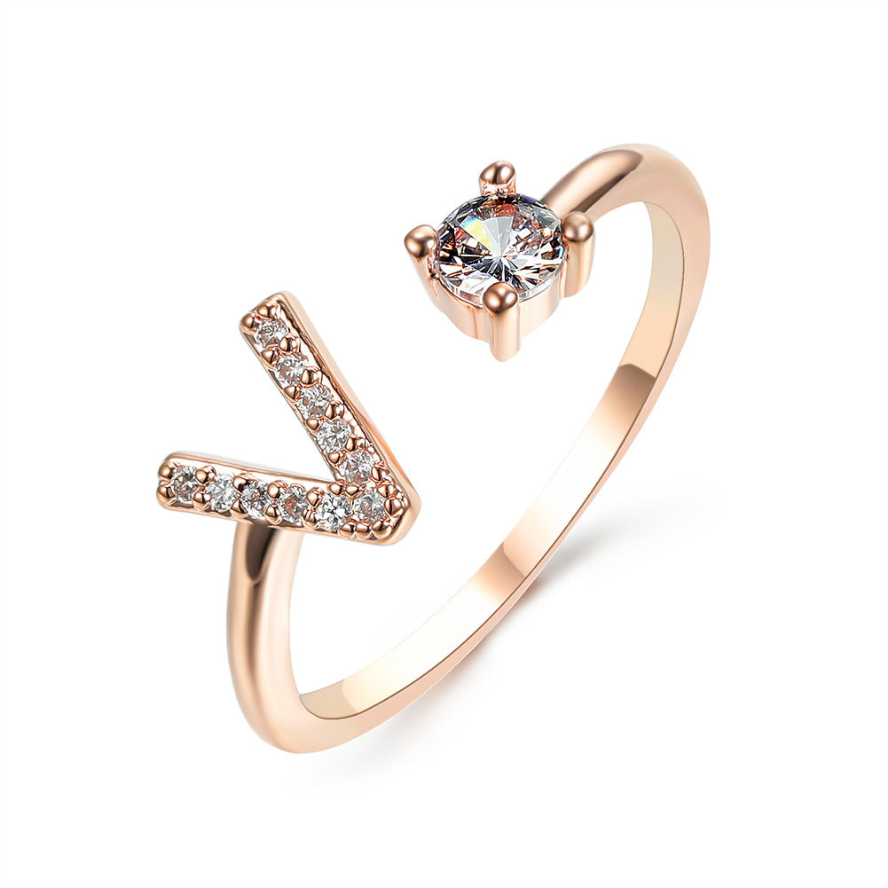 Unique / Elegant Adjustable Initial 26 rings