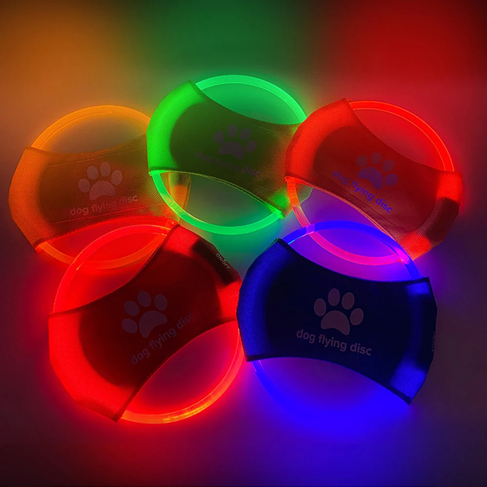 Pet Trainer Disk -Discs Light Glowing LED Luminous Toy